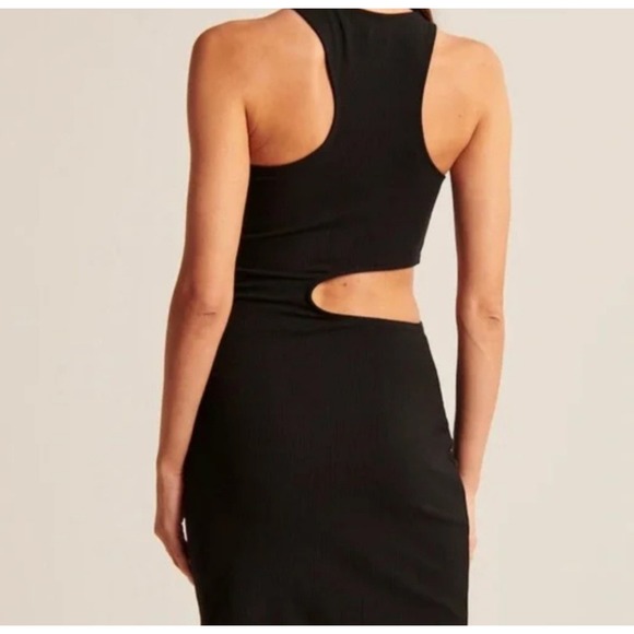 Abercrombie & Fitch Women Bodycon Blk S Dress Whimsigoth Coquette Mobwife Y2K - Picture 2 of 10